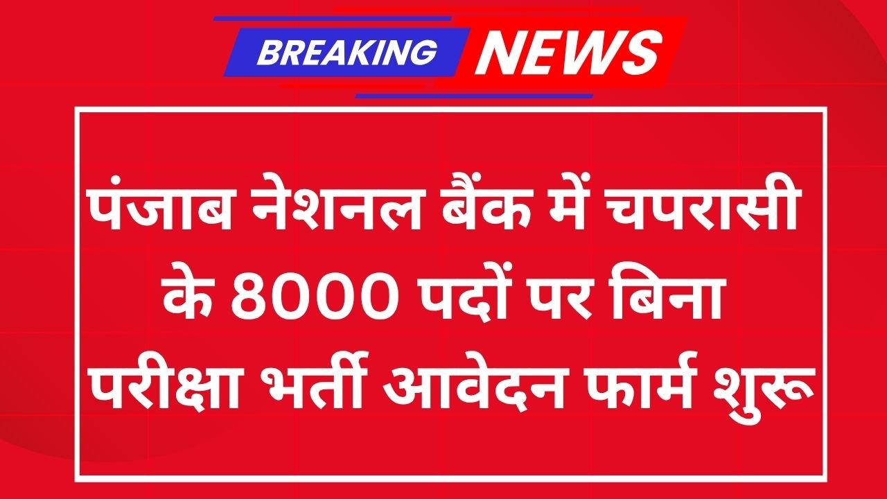 PNB Bank Peon 8K Recruitment